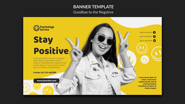Au revoir au modèle de conception de bannière négative