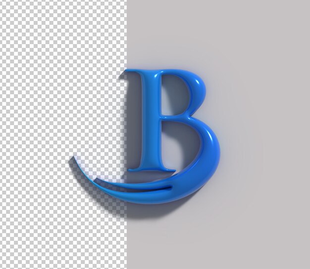 B Identité de marque Rendre 3D de l'entreprise Logo de la lettre de l'entreprise