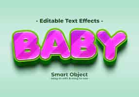 PSD gratuit baby-text-style-effet