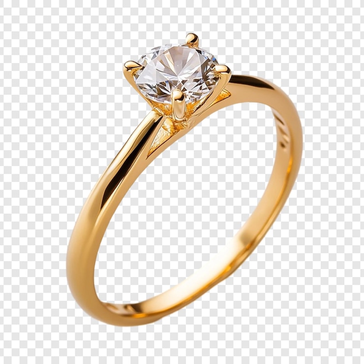 PSD gratuit une bague d'or élégante, une pierre précieuse brillante.
