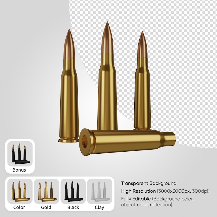 PSD gratuit balle d'arme 3d