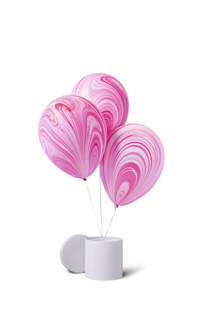 Ballons de différentes couleurs isolés