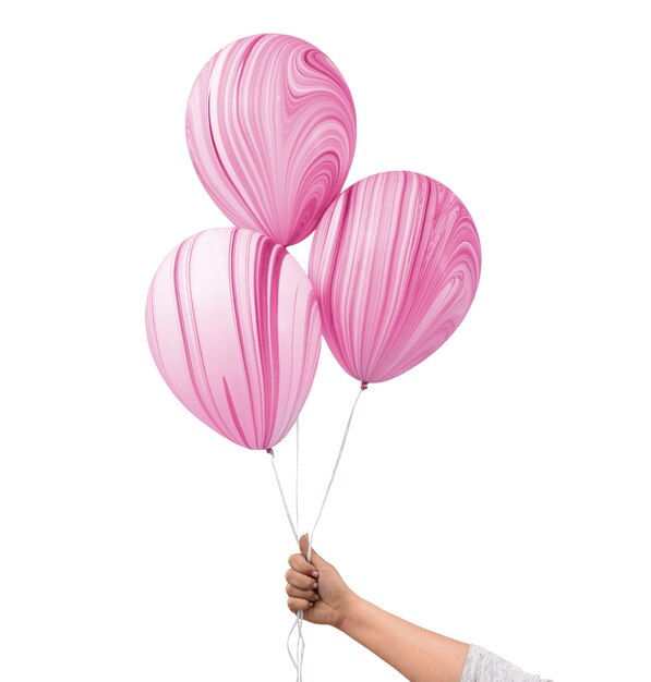 Ballons de différentes couleurs isolés