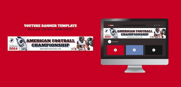 Banner du championnat de football américain sur YouTube