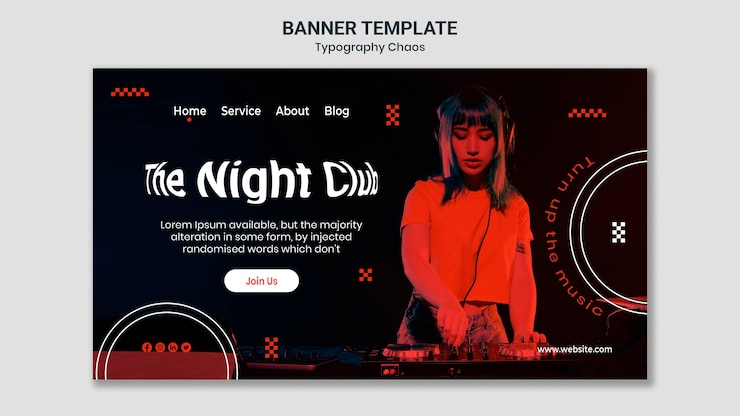 PSD gratuit bannière de chaos de typographie