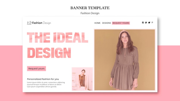 PSD gratuit bannière de design de mode