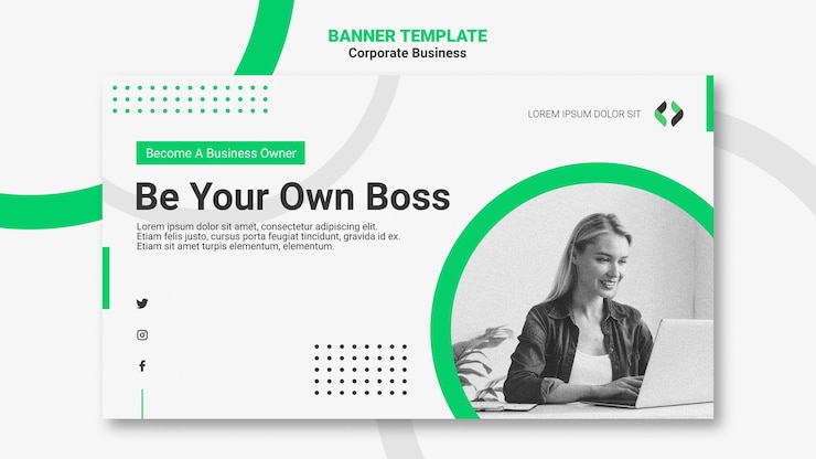 PSD gratuit bannière d'entreprise