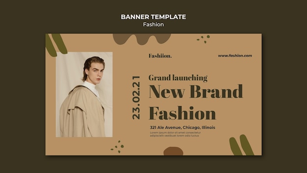 PSD gratuit bannière horizontale de concept de mode