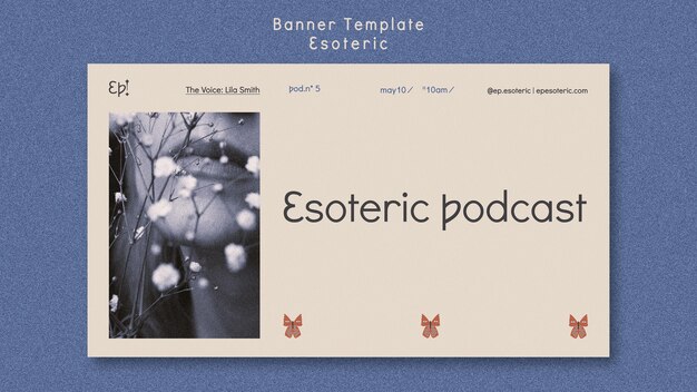 Bannière horizontale pour le mysticisme et l'ésotérisme