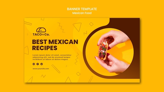 Bannière Horizontale Pour Restaurant Mexicain