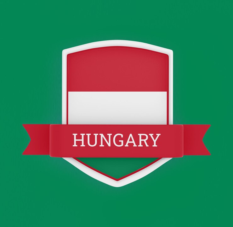 PSD gratuit bannière de l'insigne de la hongrie