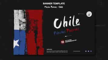 PSD gratuit bannière de la journée internationale du chili