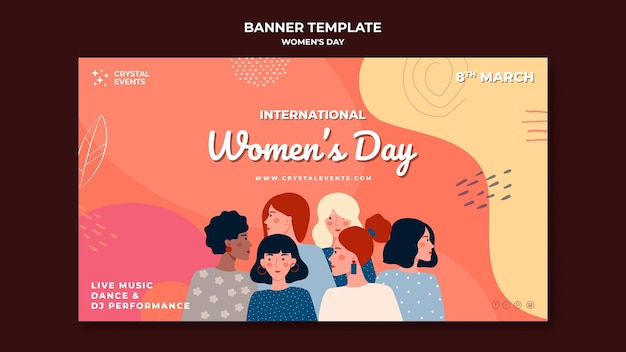 PSD gratuit bannière de la journée internationale de la femme