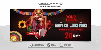 Bannière de médias sociaux festa de sao joao pour festa junina