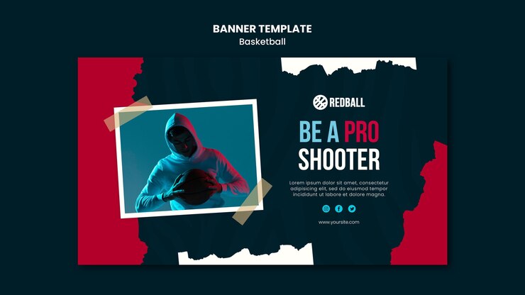 PSD gratuit bannière de modèle de formation de basket-ball