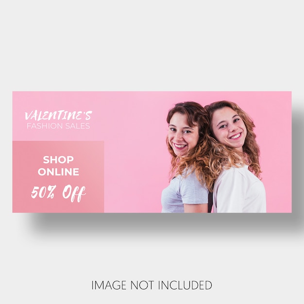 Bannière Modèle Vente Saint Valentin