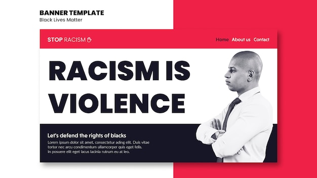 Bannière pour le racisme et la violence