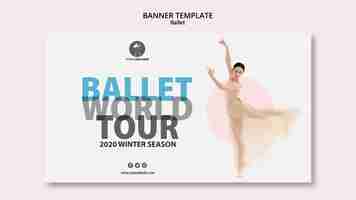 PSD gratuit bannière pour une représentation de ballet