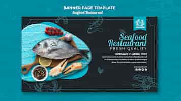 PSD gratuit bannière de restaurant de fruits de mer