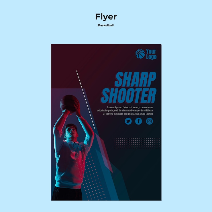 PSD gratuit basketball flyer template