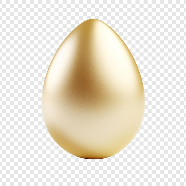 Bel œuf Avec Une Corne Dorée Isolée Sur Un Fond Transparent