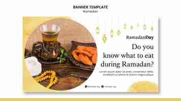 PSD gratuit belle bannière de ramadan avec photo