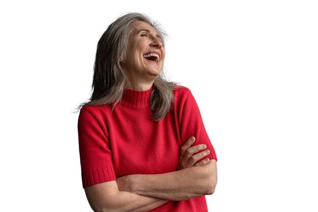 Belle femme âgée souriante