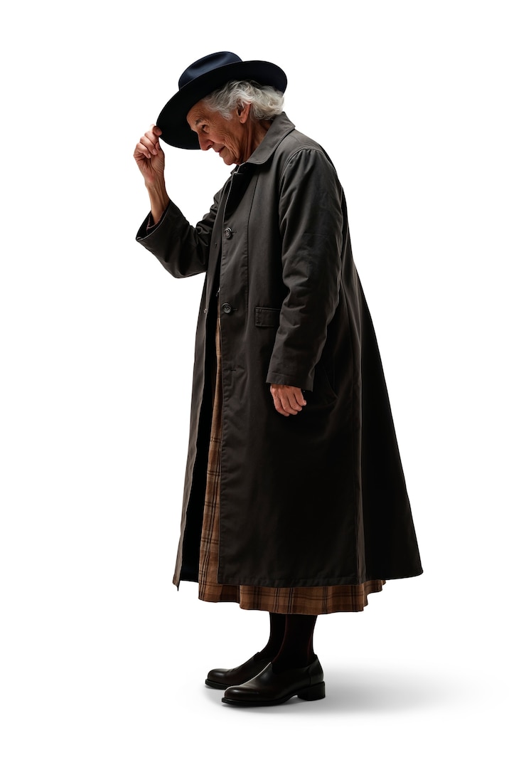PSD gratuit une belle vieille femme pose.