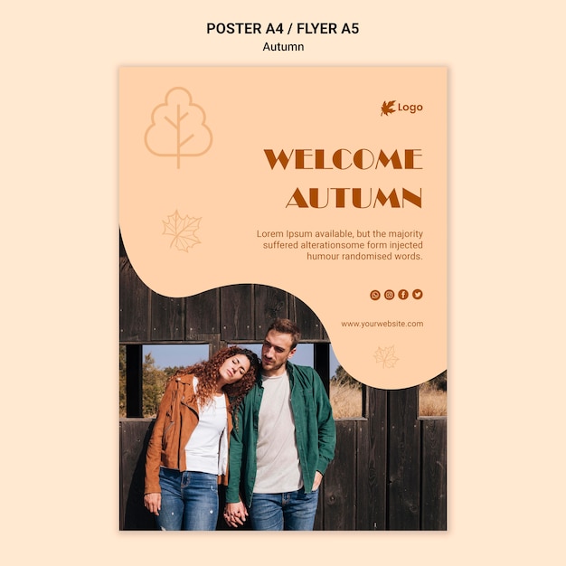 Bienvenue Modèle De Flyer Automne