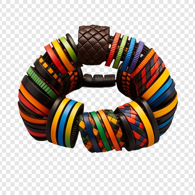 Bijoux En Tissu De Kente Isolés Sur Fond Transparent