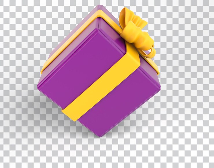 PSD gratuit boîte-cadeau eid de dessin animé