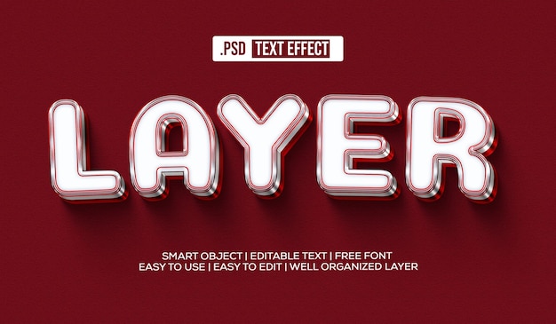 PSD gratuit bonjour effet de style de texte