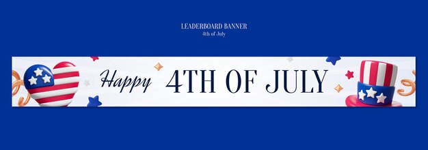 Bonne bannière du 4 juillet