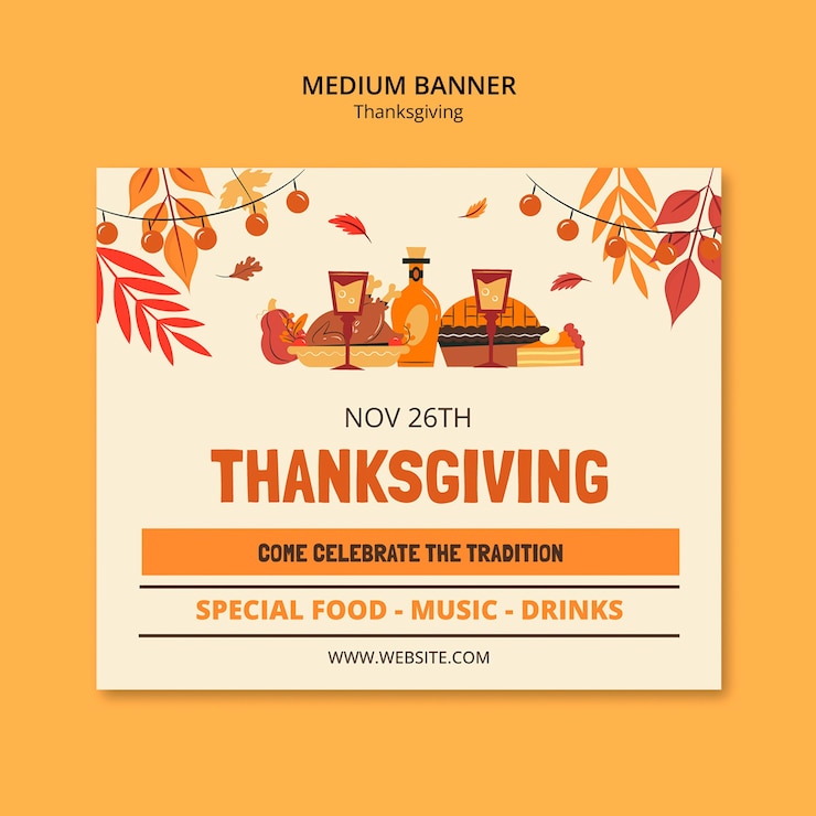 PSD gratuit bonne célébration du jour de thanksgiving