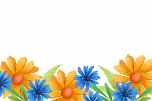 PSD gratuit bordure aquarelle florale