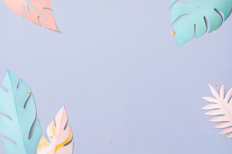 PSD gratuit bordure de feuille de monstera pastel psd dans un style artisanal en papier