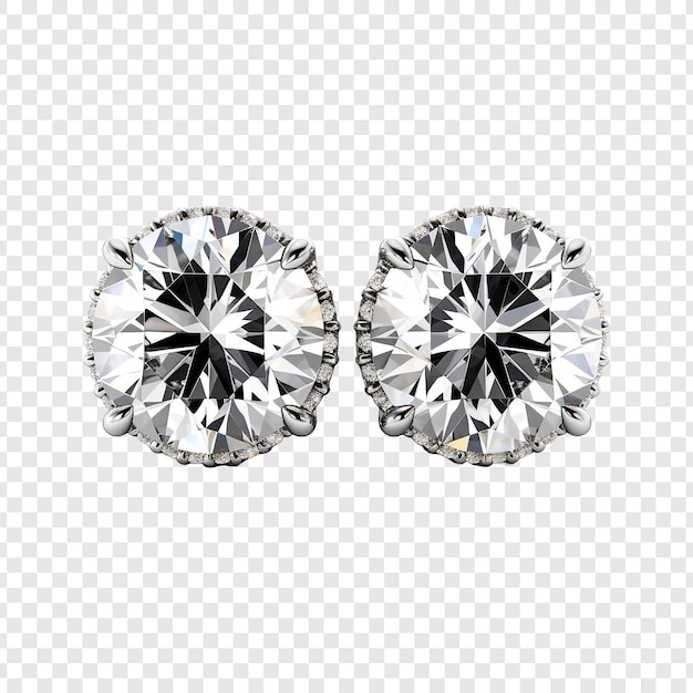 Boucles D'oreilles En Diamant De Luxe Png Isolées Sur Fond Transparent