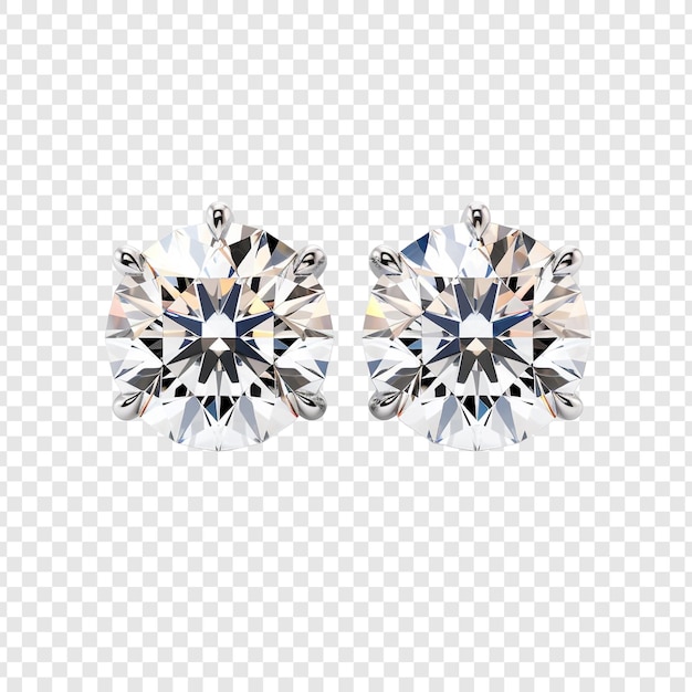 PSD gratuit boucles d'oreilles en diamant de luxe png isolées sur fond transparent