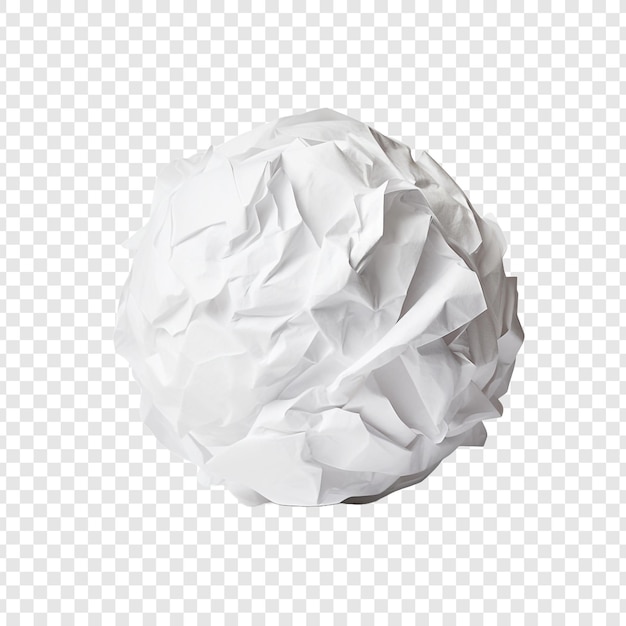 Une Boule De Papier Isolée Sur Un Fond Transparent