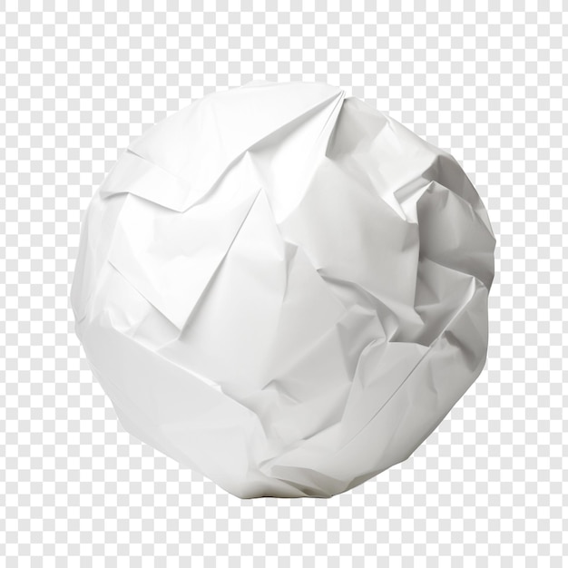 PSD gratuit une boule de papier isolée sur un fond transparent