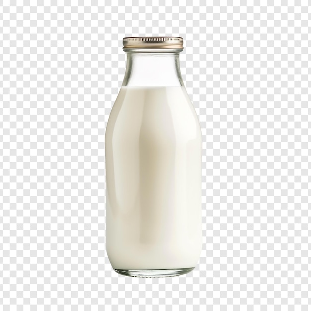 PSD gratuit bouteille de lait isolée sur fond transparent