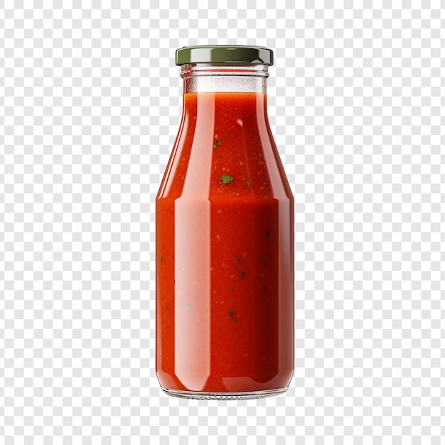 PSD gratuit bouteille de salsa isolée sur un fond transparent