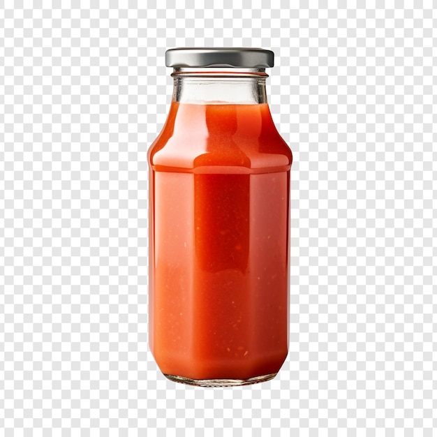 PSD gratuit bouteille de salsa isolée sur un fond transparent