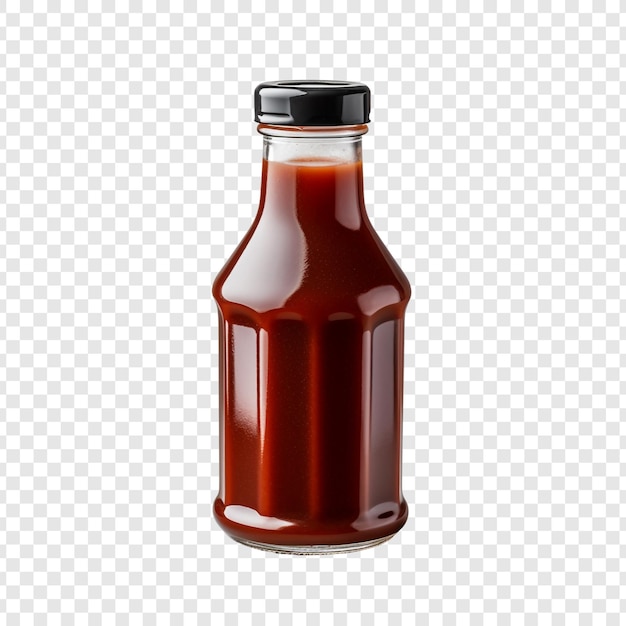 PSD gratuit bouteille de sauce au barbecue isolée sur fond transparent