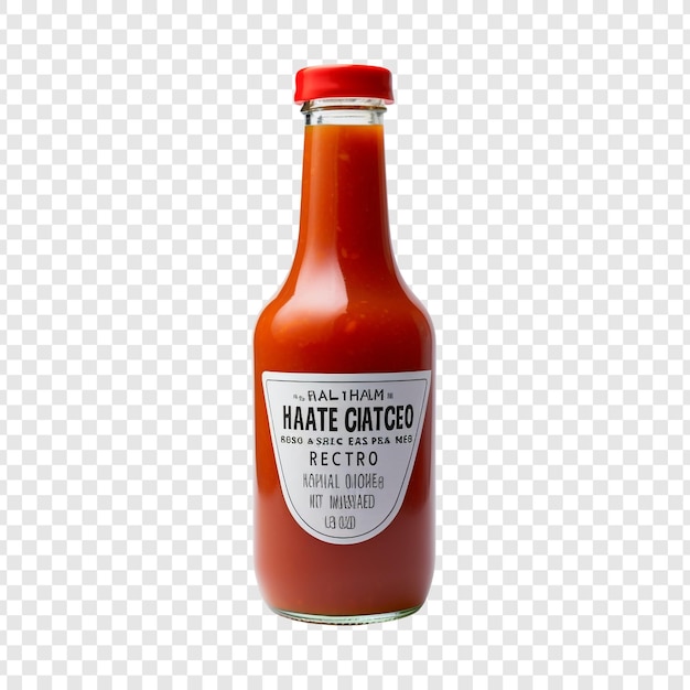 PSD gratuit bouteille de sauce piquante isolée sur fond transparent