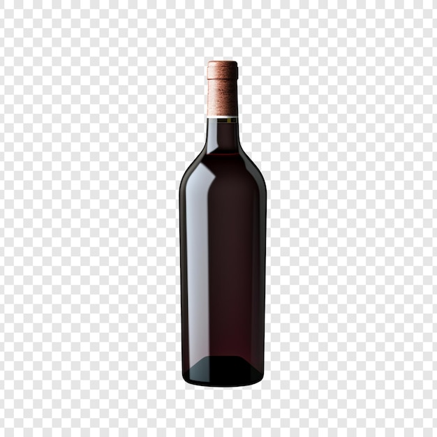 PSD gratuit bouteille de vin isolée sur un fond transparent