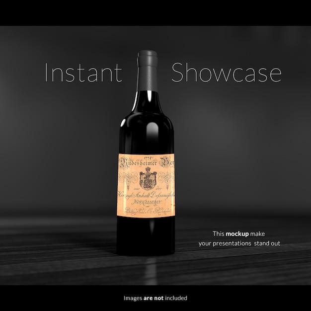 PSD gratuit bouteille de vin mock up