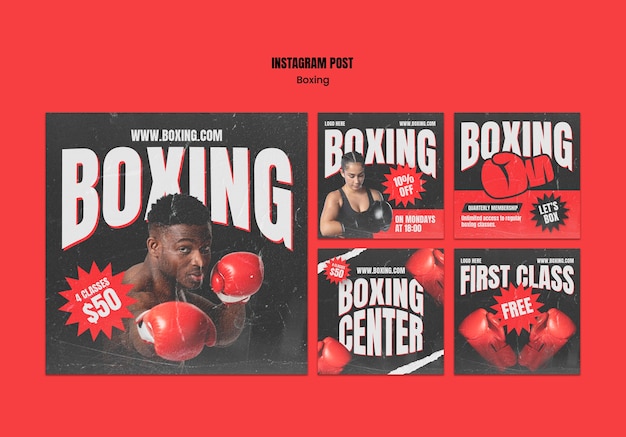 PSD gratuit boxing club template