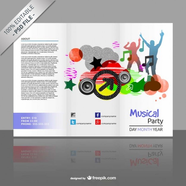 Brochure moquer jusqu&#39;à editable psd