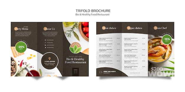 Brochure D'un Restaurant D'aliments Sains